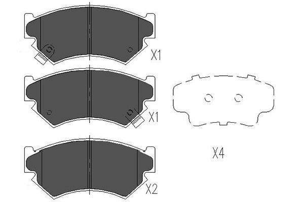 KAVO PARTS Комплект тормозных колодок, дисковый тормоз KBP-8011